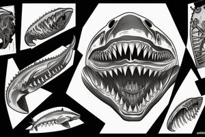 Shark jaws tattoo idea