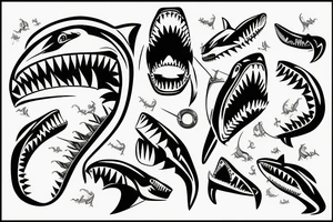 Shark jaws tattoo idea