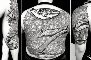 Shark jaws tattoo idea