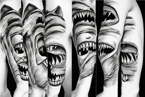 Shark jaws tattoo idea