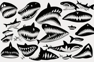 Shark jaws tattoo idea
