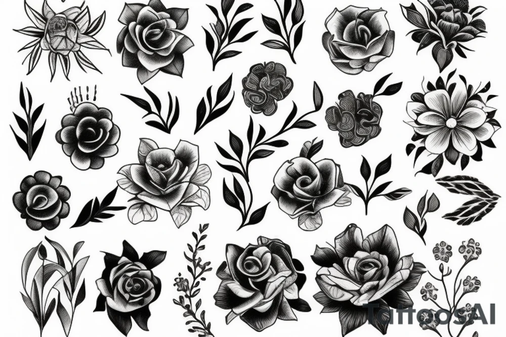 flowers tattoo idea