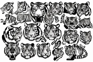 tiger old school tattoo idea