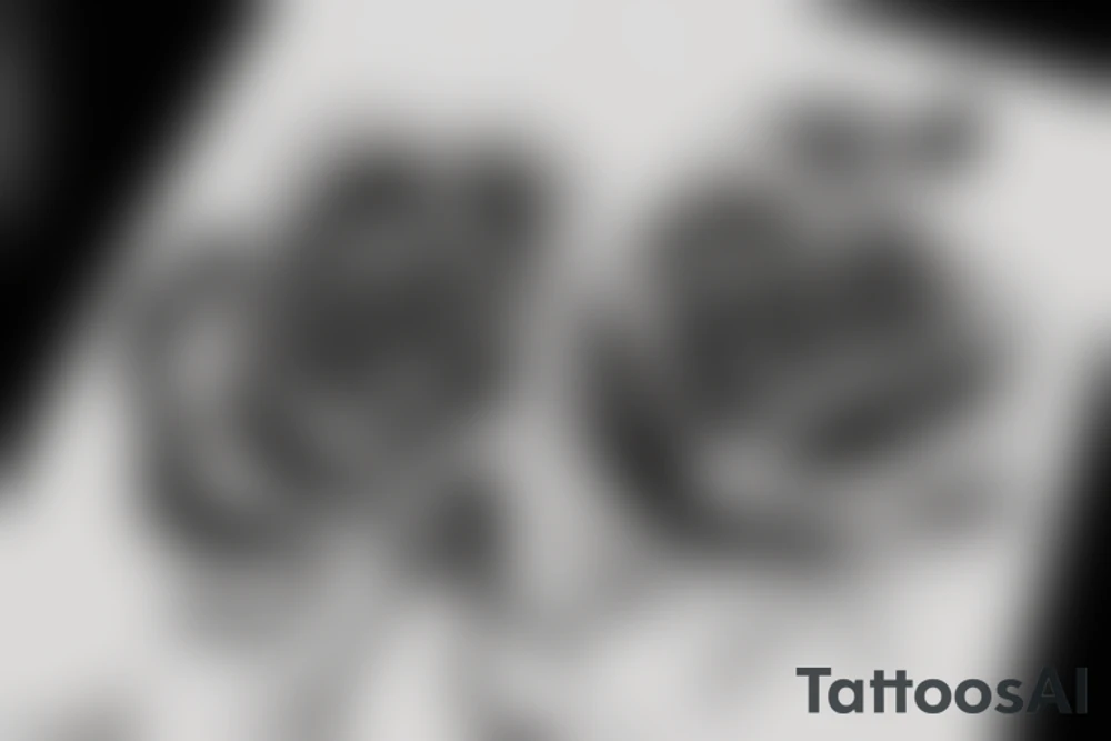 a black rose with a black mamba coiled around it tattoo idea