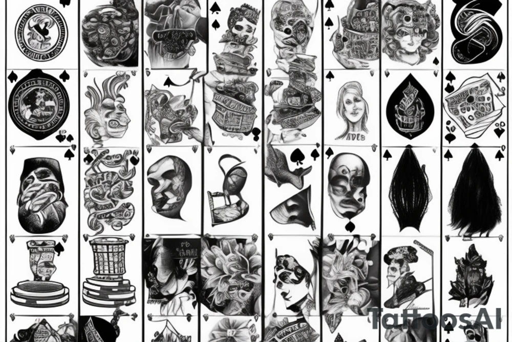 Loneliness, casino chips, money, coreve, pines tattoo idea