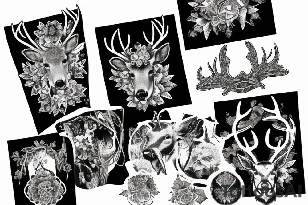 Sull of a deer and a wof tattoo idea