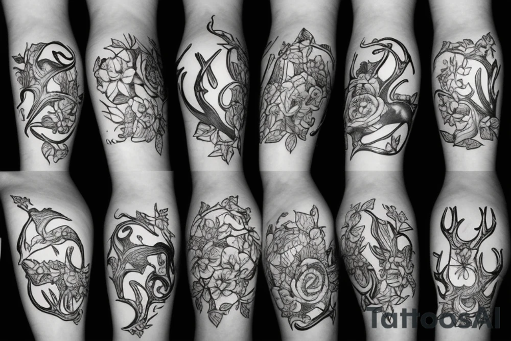 Sull of a deer and a wof tattoo idea