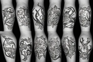 Sull of a deer and a wof tattoo idea