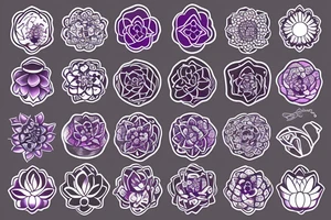 Dark purple lotus flower tattoo idea