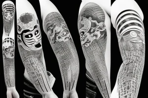 Big japanese traditional mask tattoo idea