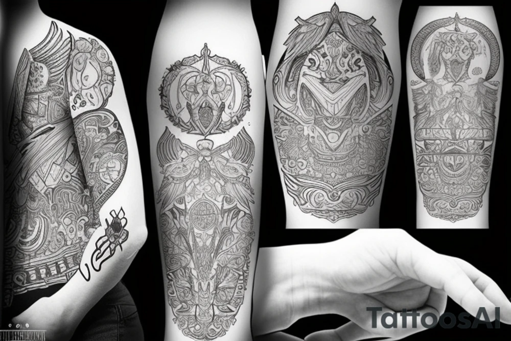 японский демон tattoo idea
