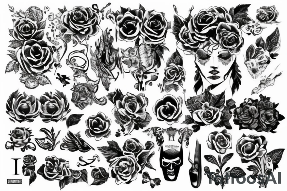 японский демон tattoo idea