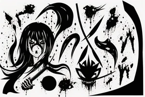 Katana dripping with blood tattoo idea
