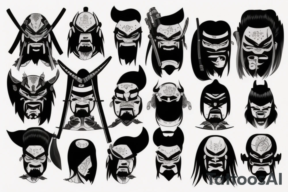 Oni samurai tattoo idea