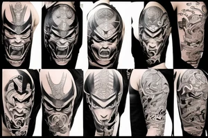 Oni samurai tattoo idea
