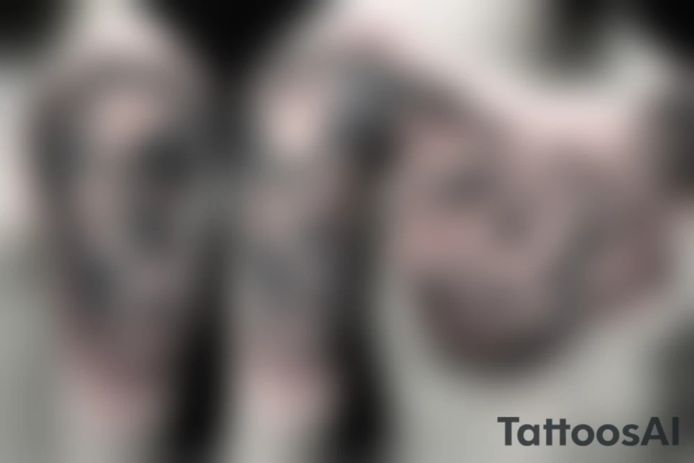 Angels embedded within clouds shoulder tattoo tattoo idea