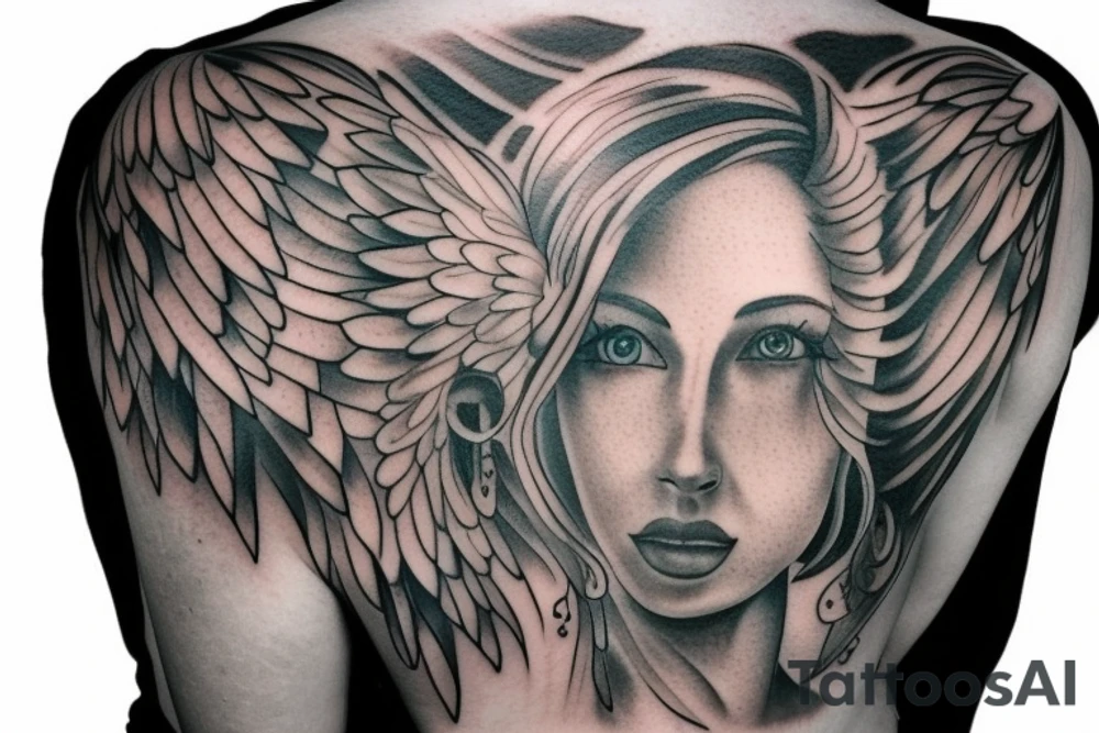 Angel shoulder tattoo tattoo idea