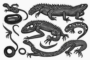 Lizard tattoo idea