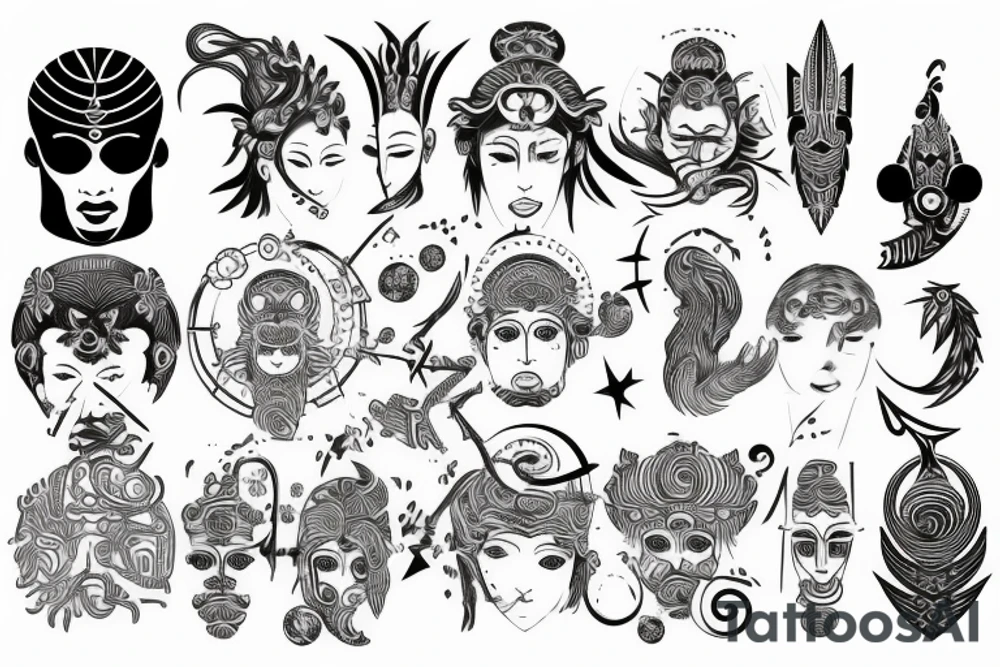 Astrology, Greek god, man tattoo idea