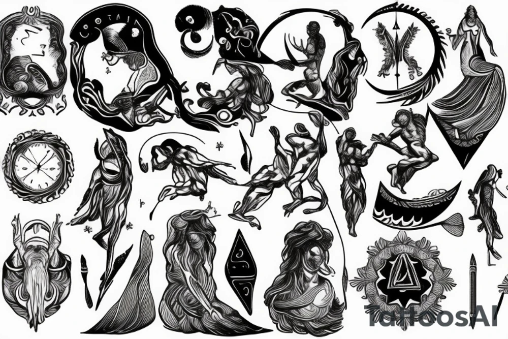 Astrology, Greek god, man tattoo idea