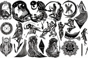 Astrology, Greek god, man tattoo idea
