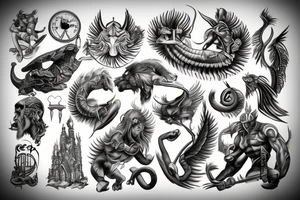 Something that goes well with mythological themes and travel to male biceps. tattoo idea