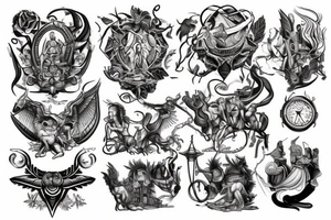 Something that goes well with mythological themes and travel theme to male biceps. tattoo idea