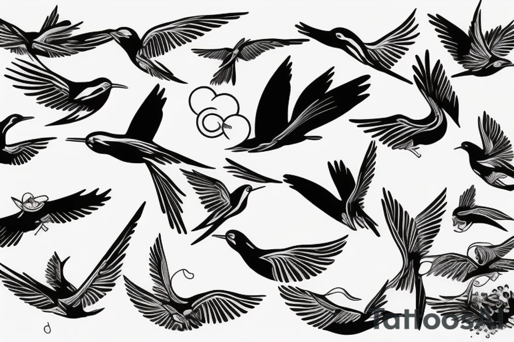 swallow bird sailing tattoo idea