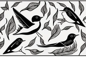 swallow bird sailing tattoo idea