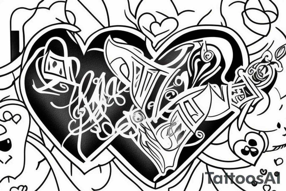 Knife through heart tattoo idea