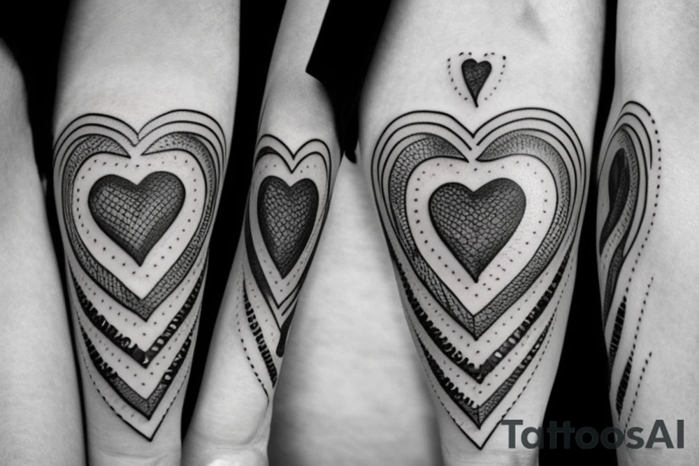 Dagger piercing heart tattoo idea