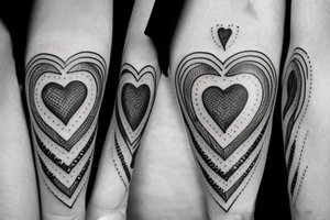 Dagger piercing heart tattoo idea