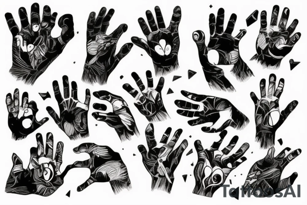 cracked earth with hand reaching out tattoo idea