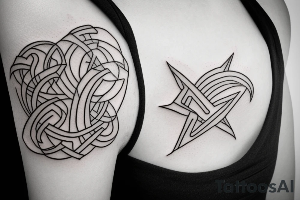 Nordic hourglass tattoo idea