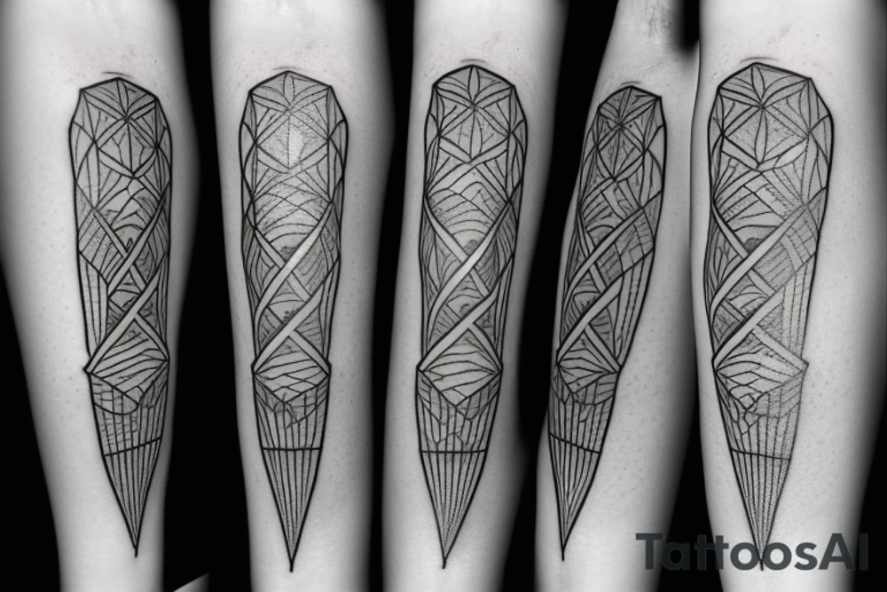 Nordic hourglass tattoo idea