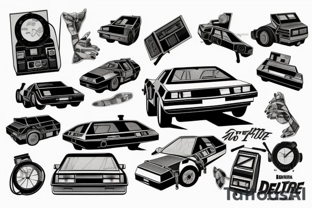 delorean from Back to the Future tattoo idea