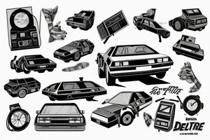 delorean from Back to the Future tattoo idea