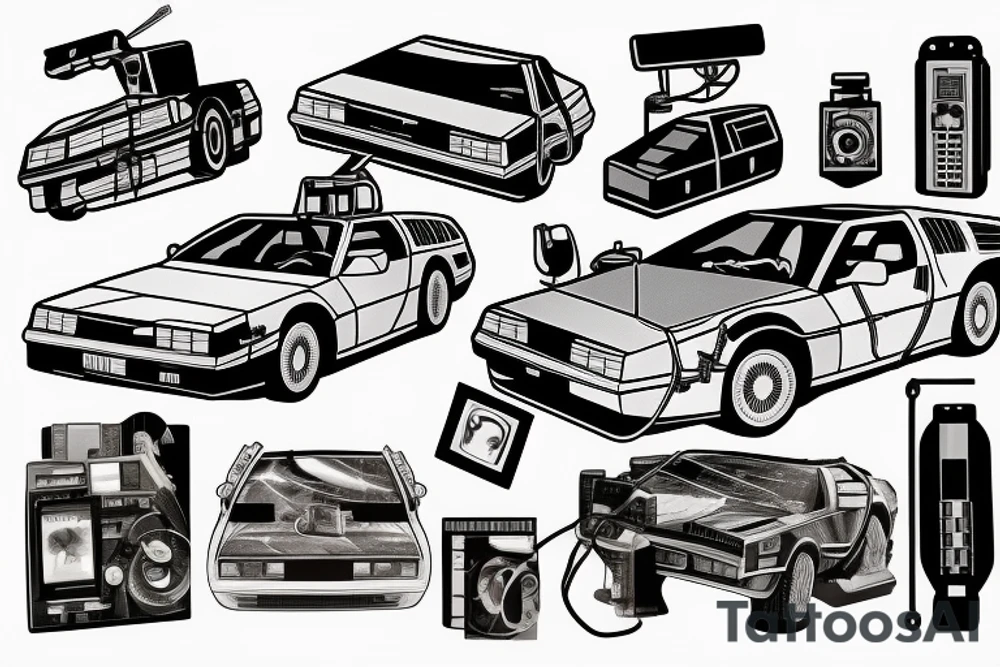 delorean from Back to the Future tattoo idea