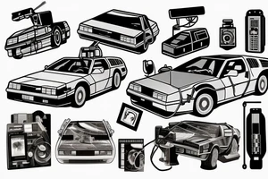 delorean from Back to the Future tattoo idea