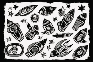 rocket tattoo idea
