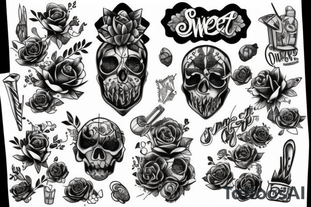 Sweet and bad tattoo idea