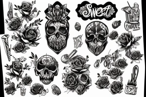 Sweet and bad tattoo idea