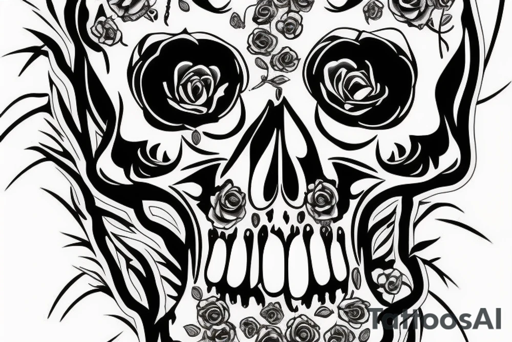 Skull tattoo idea
