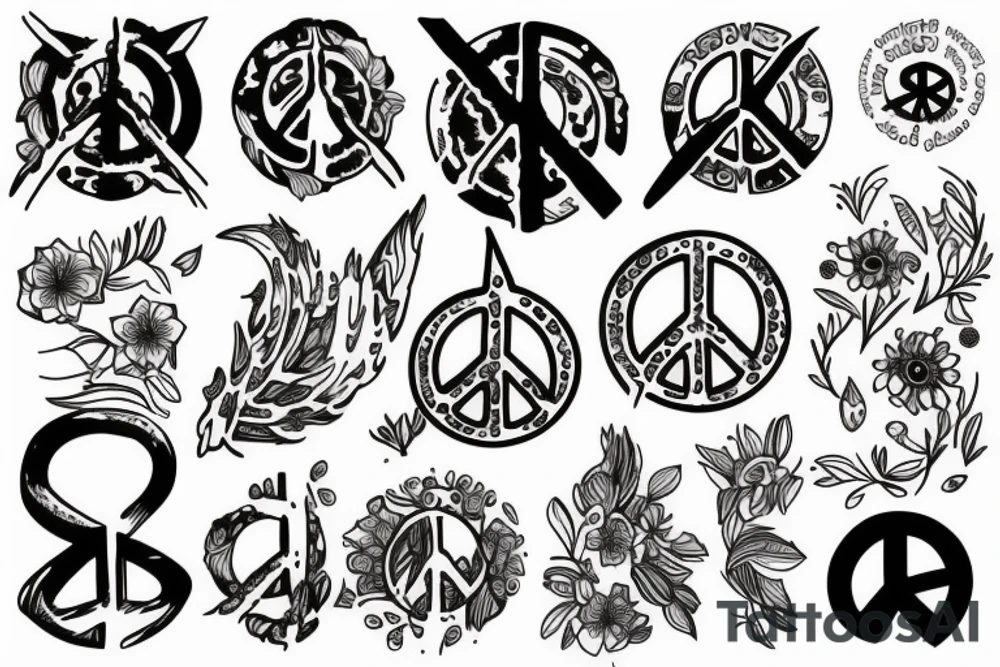 peace tattoo idea