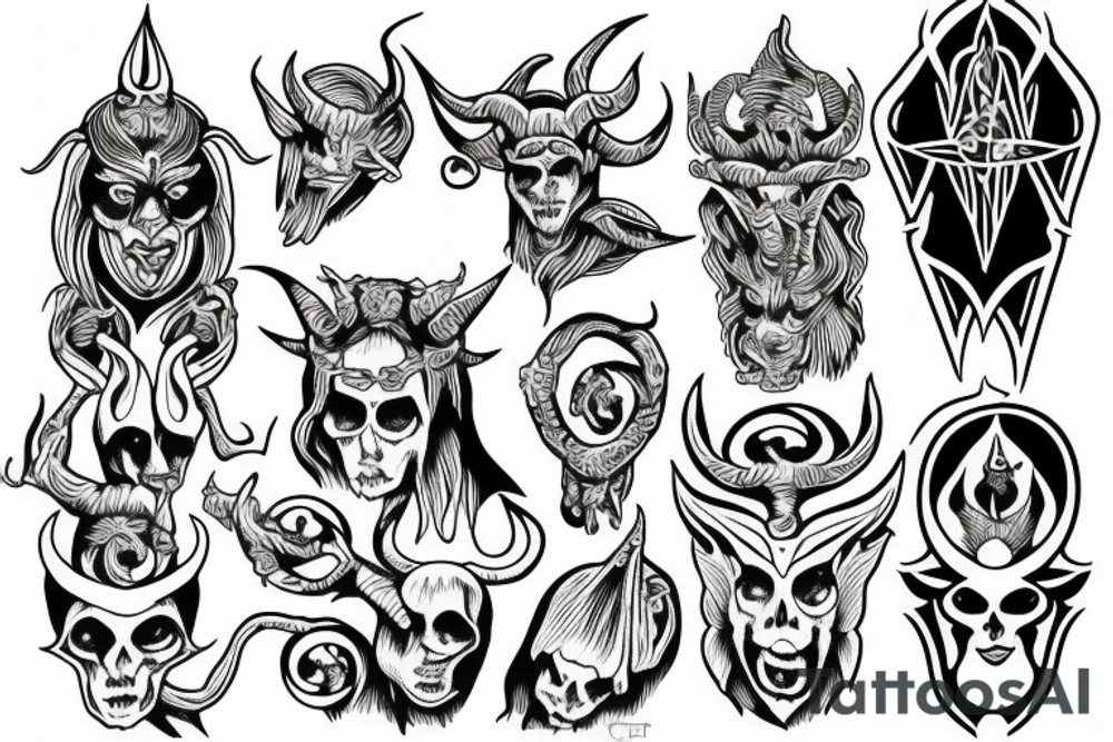 nun satan tattoo idea