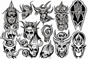 nun satan tattoo idea