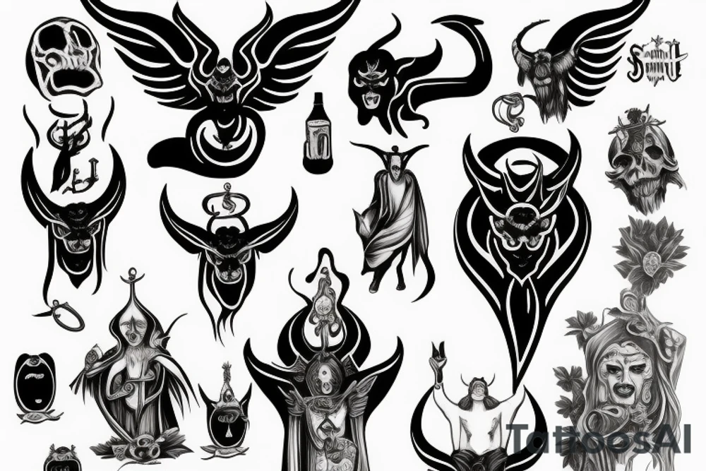 nun satan tattoo idea