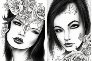woman in tea tattoo idea