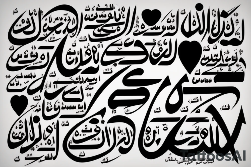 Arabic Write with love tattoo idea