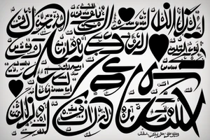 Arabic Write with love tattoo idea